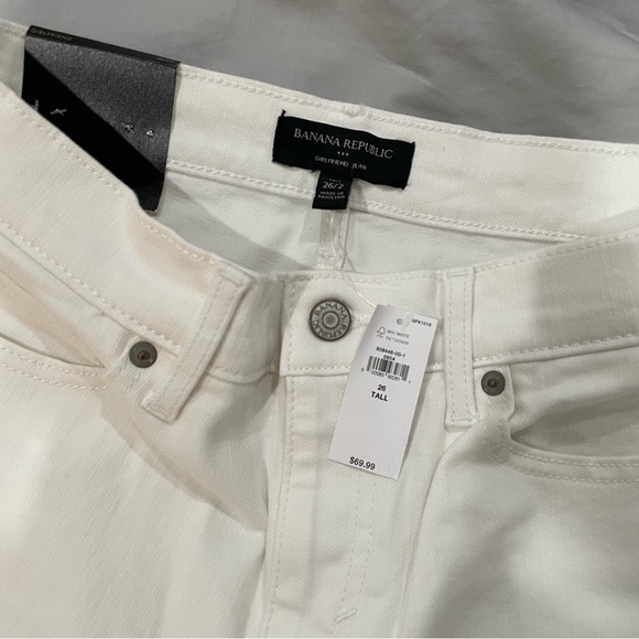 NWT - Banana Republic White Girlfriend Jeans Size 26 / 2T - Picture 5 of 7